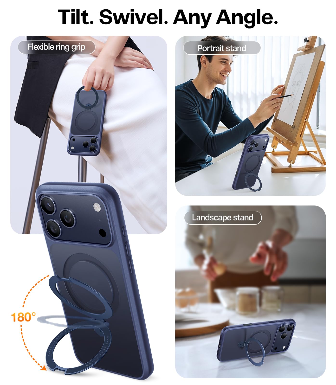 Amazon.com: TORRAS Ostand for iPhone 17 Pro Max Case with